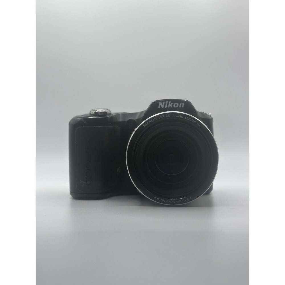 Nikon Coolpix L100 10MP 15x Optical Zoom Digital Camera Black Untested For Parts